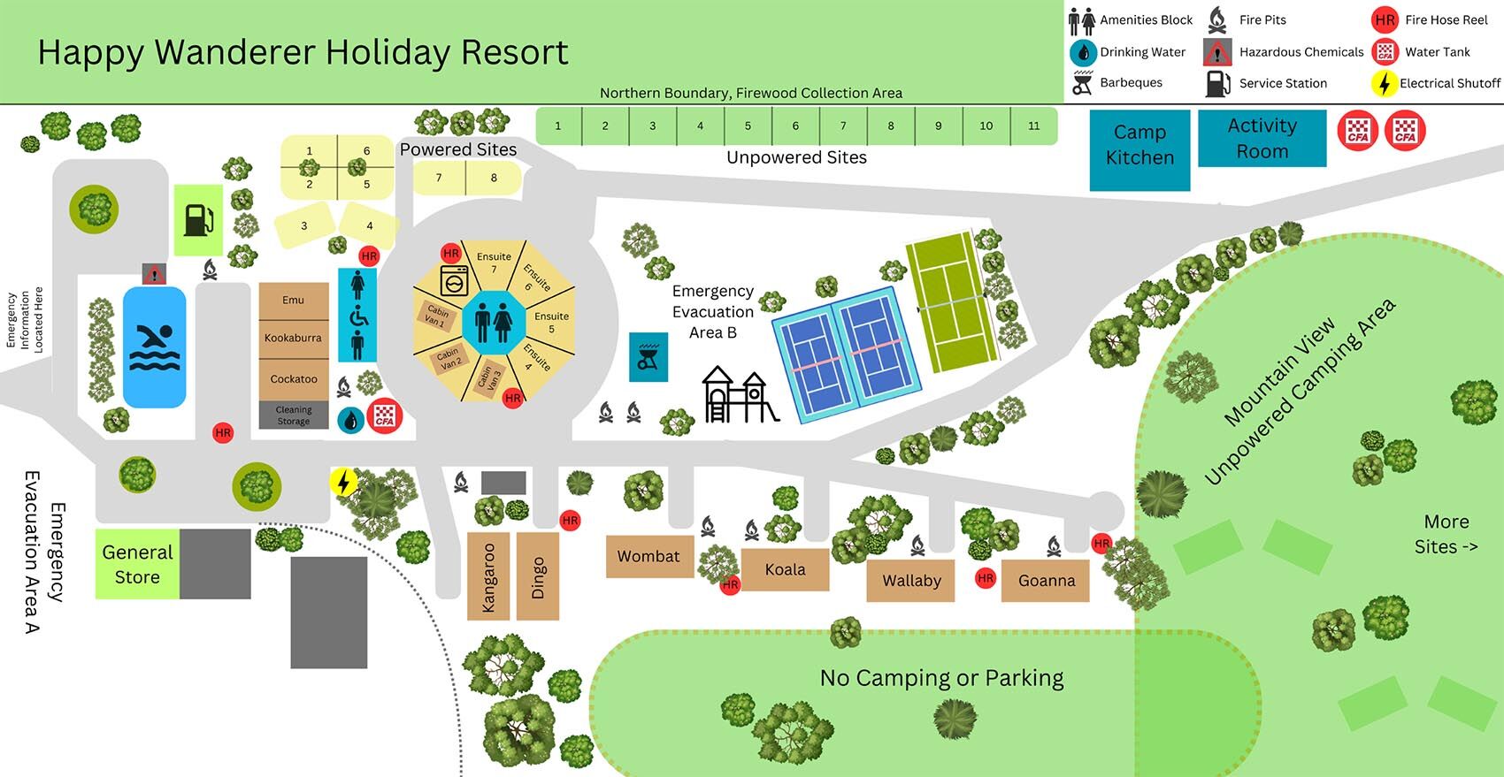 Park Map - Happy Wanderer Wartook