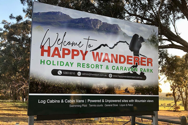 Welcome Sign - Happy Wanderer