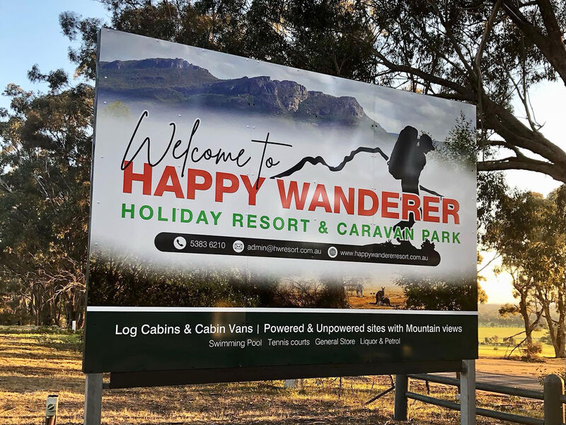 Welcome Sign - Happy Wanderer